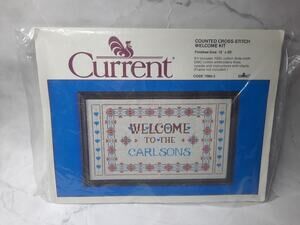 Vintage Current Counted Cross Stitch Kit Welcome Kit 7060-2 12x20